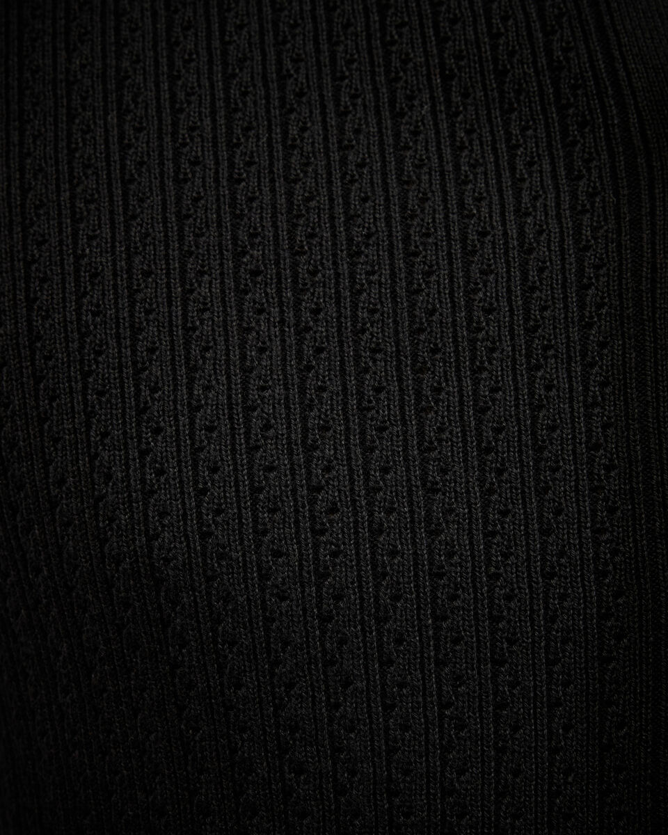 Textured Button-Through Knit, Black, hi-res